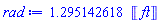 1.295142618*Units:-Unit(ft)