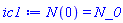 N(0) = N_0