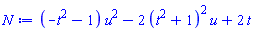 (-t^2-1)*u^2-2*(t^2+1)^2*u+2*t