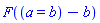 F((a = b)-b)