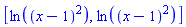 [ln((x-1)^2), ln((x-1)^2)]