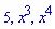 5, x^3, x^4