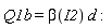 Q1b = beta(I2)*d