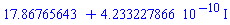 17.86765643+0.4233227866e-9*I