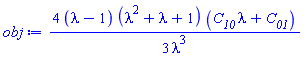 (4/3)*(lambda-1)*(lambda^2+lambda+1)*(C__10*lambda+C__01)/lambda^3