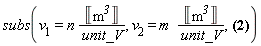 subs(v__1 = n*Unit('m'^3)/unit_V, v__2 = m*Unit('m'^3)/unit_V, -ln(v__1)*n+ln(v__2)*n)
