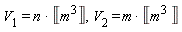 V__1 = n*Unit('m'^3), V__2 = m*Unit('m'^3)