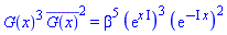 G(x)^3*conjugate(G(x))^2 = beta^5*(exp(x*I))^3*(exp(-I*x))^2