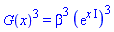 G(x)^3 = beta^3*(exp(x*I))^3