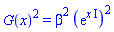 G(x)^2 = beta^2*(exp(x*I))^2