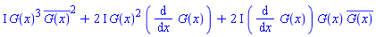 I*G(x)^3*conjugate(G(x))^2+(2*I)*G(x)^2*(diff(G(x), x))+(2*I)*(diff(G(x), x))*G(x)*conjugate(G(x))