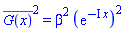 conjugate(G(x))^2 = beta^2*(exp(-I*x))^2
