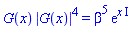 G(x)*abs(G(x))^4 = beta^5*exp(x*I)