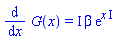 diff(G(x), x) = I*beta*exp(x*I)