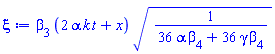 beta[3]*(2*alpha*k*t+x)*(1/(36*alpha*beta[4]+36*gamma*beta[4]))^(1/2)