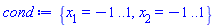 {x[1] = -1 .. 1, x[2] = -1 .. 1}