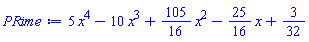 5*x^4-10*x^3+(105/16)*x^2-(25/16)*x+3/32