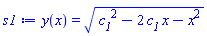y(x) = (c__1^2-2*c__1*x-x^2)^(1/2)