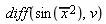 diff(sin(`#mover(mi("x"),mo("&macr;"))`^2), v)