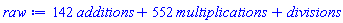 142*additions+552*multiplications+divisions