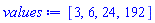[3, 6, 24, 192]