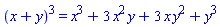 (x+y)^3 = x^3+3*x^2*y+3*x*y^2+y^3