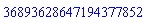 36893628647194377852