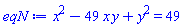 x^2-49*x*y+y^2 = 49