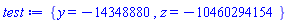 {y = -14348880, z = -10460294154}