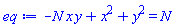 -N*x*y+x^2+y^2 = N