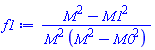 (M^2-M1^2)/(M^2*(M^2-M0^2))