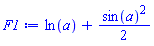 ln(a)+(1/2)*sin(a)^2