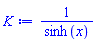 1/sinh(x)