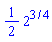 (1/2)*2^(3/4)