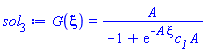G(xi) = A/(-1+exp(-A*xi)*c__1*A)