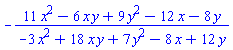 -(11*x^2-6*x*y+9*y^2-12*x-8*y)/(-3*x^2+18*x*y+7*y^2-8*x+12*y)