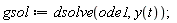 gsol := dsolve(ode1, y(t))