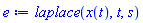laplace(x(t), t, s)