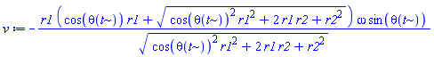 -r1*(cos(theta(t))*r1+(cos(theta(t))^2*r1^2+2*r1*r2+r2^2)^(1/2))*omega*sin(theta(t))/(cos(theta(t))^2*r1^2+2*r1*r2+r2^2)^(1/2)