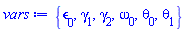 {epsilon[0], gamma[1], gamma[2], omega[0], theta[0], theta[1]}