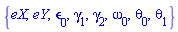 {eX, eY, epsilon[0], gamma[1], gamma[2], omega[0], theta[0], theta[1]}