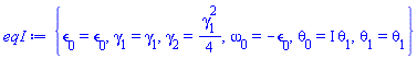 {epsilon[0] = epsilon[0], gamma[1] = gamma[1], gamma[2] = (1/4)*gamma[1]^2, omega[0] = -epsilon[0], theta[0] = I*theta[1], theta[1] = theta[1]}