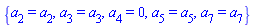 {a[2] = a[2], a[3] = a[3], a[4] = 0, a[5] = a[5], a[7] = a[7]}