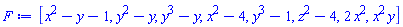 [x^2-y-1, y^2-y, y^3-y, x^2-4, y^3-1, z^2-4, 2*x^2, x^2*y]