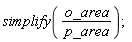 simplify(o_area/p_area)