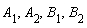 A__1, A__2, B__1, B__2