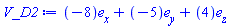 Vector(3, {(1) = -8, (2) = -5, (3) = 4})