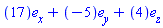 Vector(3, {(1) = 17, (2) = -5, (3) = 4})