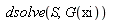dsolve(S, G(xi))