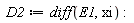 D2 := diff(E1, xi)